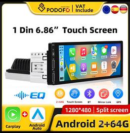 Autoradio 1 din android podofo