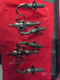 Coppia aplique in ottone