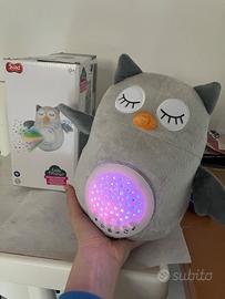 Gufo proiettore con luci musica sensore di pianto