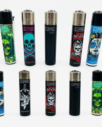 Set 6 + 1 omaggio clipper vari skulls, machete,