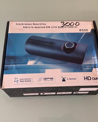 Dashcam Auto R300 Doppia Camera + GPS (Nuova)