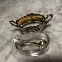 Coppia di saliere in silver plate