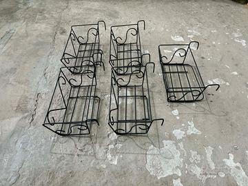 5 fioriere da ringhiera fatte a mano