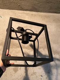 Lampadario moderno cubo nero