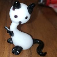 Miniatura gatto siamese vetro Murano