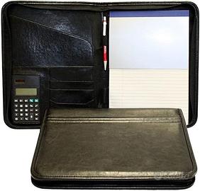 BNIB Cartella personale da conferenza in pelle