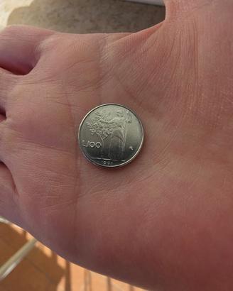 Moneta 100 Lire piccole Repubblica Italiana 1991