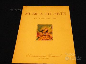 Musica ed arte - calendario 1958