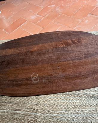 Tavolino ovale Zara Home in legno scuro
