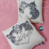 cuscini arredo con stampa gatti e cane