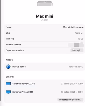Mac Mini M1 16GB RAM 512GB SSD 