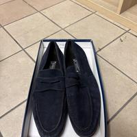 Mocassini uomo blu n. 42 antica cuoieria