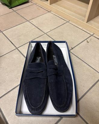 Mocassini uomo blu n. 42 antica cuoieria