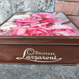 Scatola latta biscotti Lazzaroni 