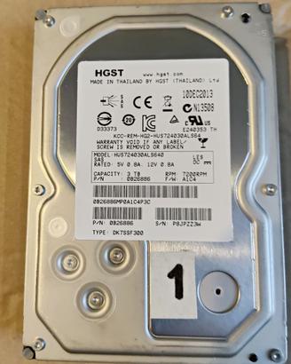 Hard disk HGST SAS 3 TB (1 di 2)