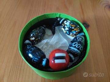 Collana bigiotteria perle in vetro