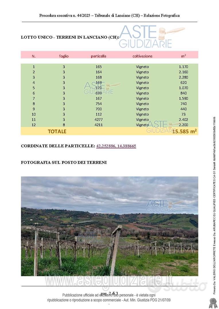 Terreno Agricolo Lanciano [A4353099] - Vista 2