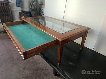 tavolino salotto legno e vetro 