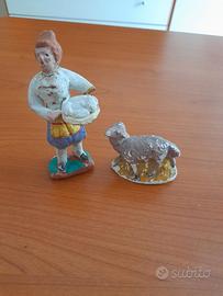 pastore presepe con pecora made in italy