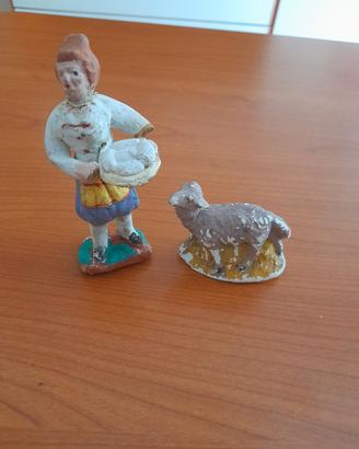 pastore presepe con pecora made in italy