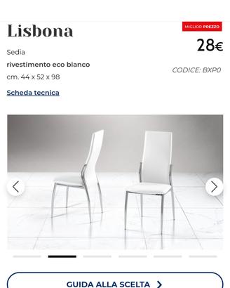 4 sedie lisbona 
