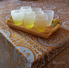 Set bicchierni più vassoietto limoncello 