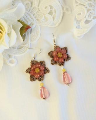 orecchini ad uncinetto fatti a mano