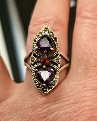 Anello argento vintage Art Deco