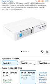 VulTech UPS30PW-DC Bianco Mini UPS 30W