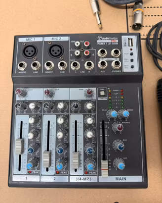 Mixer Pro PAMX 1.21 USB + microfono