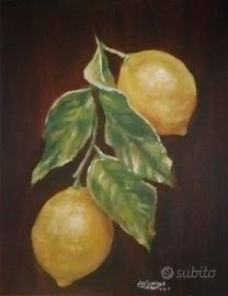 "limoni" tela dipinta a mano 24x30