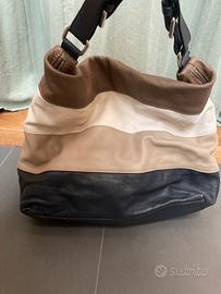 Borsa in pelle multicolor