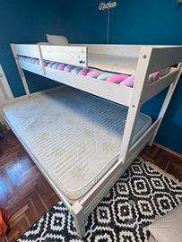 Letto a castello legno  una piazza e mezza