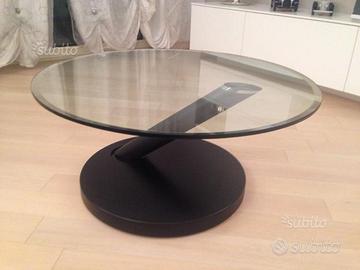 Tavolino cristallo rotondo di design