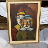 Dipinti Due Clown Firmato G.De mori
