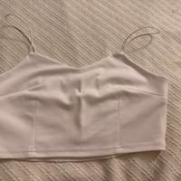 Top bianco elegante semplice Shein