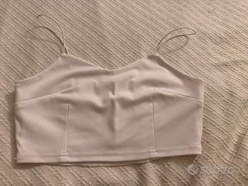 Top bianco elegante semplice Shein