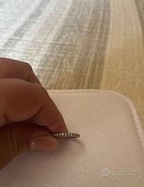 Anello veretta misura 19 in oro e diamanti