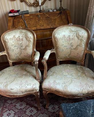 Coppia poltroncine stile barocco
