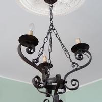 Lampadario marsura ferro battuto