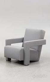 CASSINA poltrona UTRECHT in lana grigio chiaro