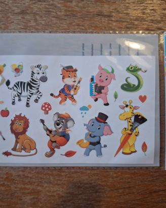 Adesivi Animali Simpatici Sticker Sigillati