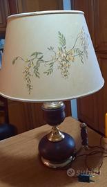 Lampada da tavolo vintage dipinta a mano