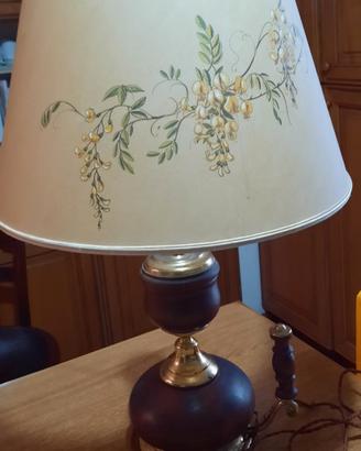 Lampada da tavolo vintage dipinta a mano