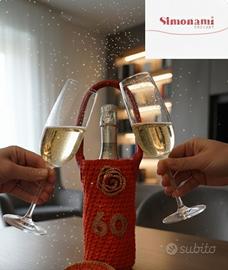 Porta bottiglie personalizzabile all'uncinetto 