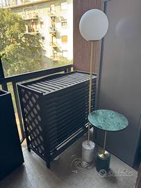 Lampada e tavolino di design - base in vero marmo