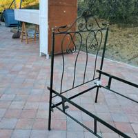 Letto singolo ferro battuto fine 800