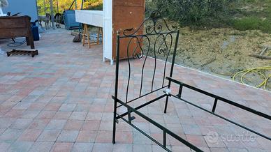 Letto singolo ferro battuto fine 800