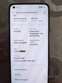 Oppo Reno 8 lite 5g  128gb