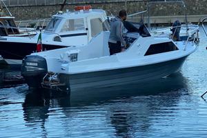 Barca cabinata e motore